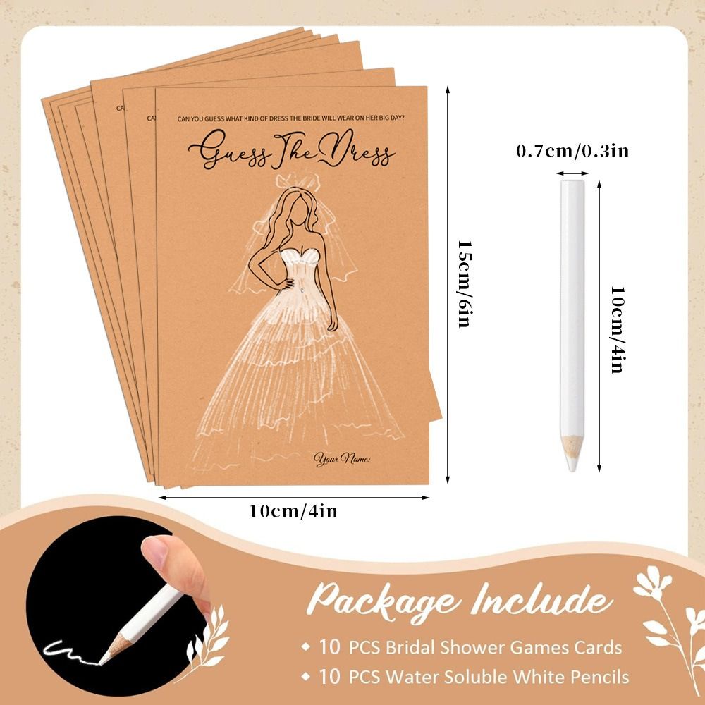 10 piezas Juego de adivinanzas - Party Games Bridal Shower reseña y precio