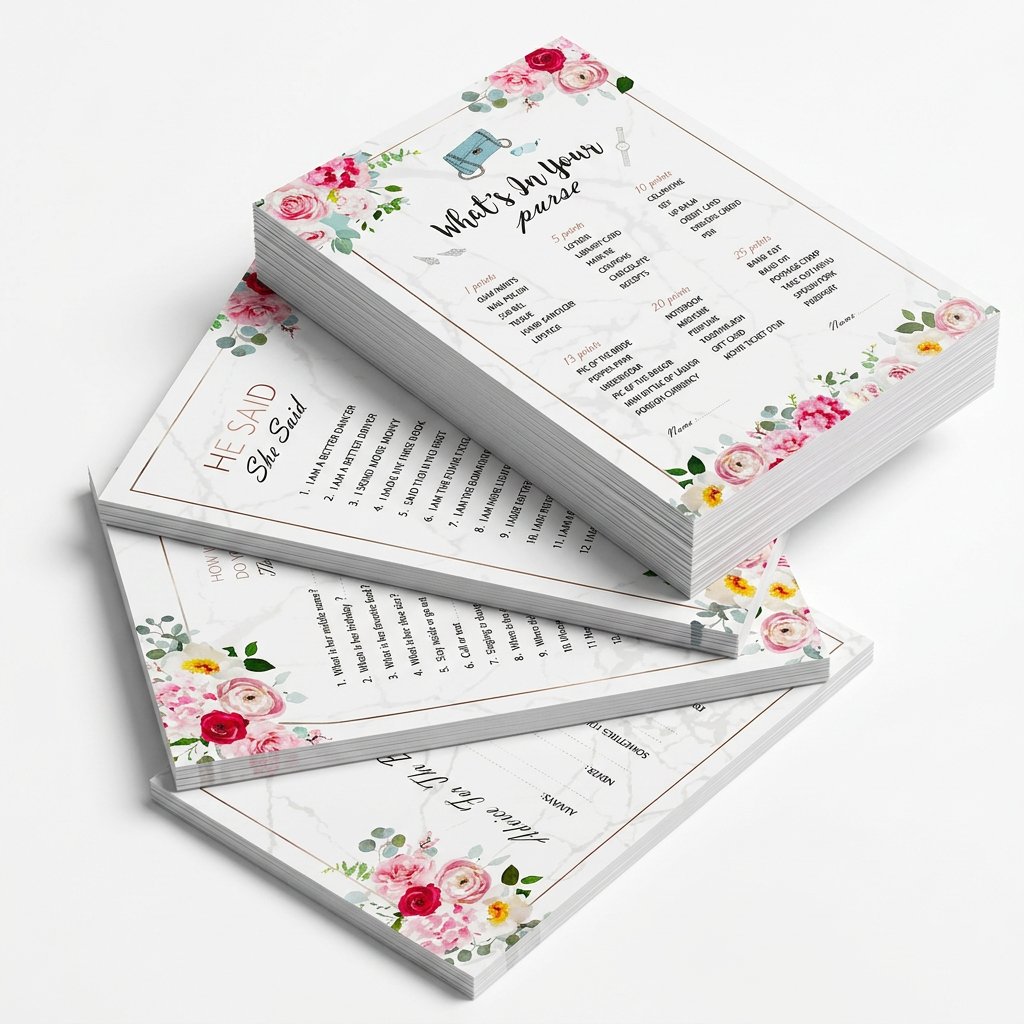 Juego de Tarjetas para Fiesta  - Party Games Bridal Shower reseña y precio